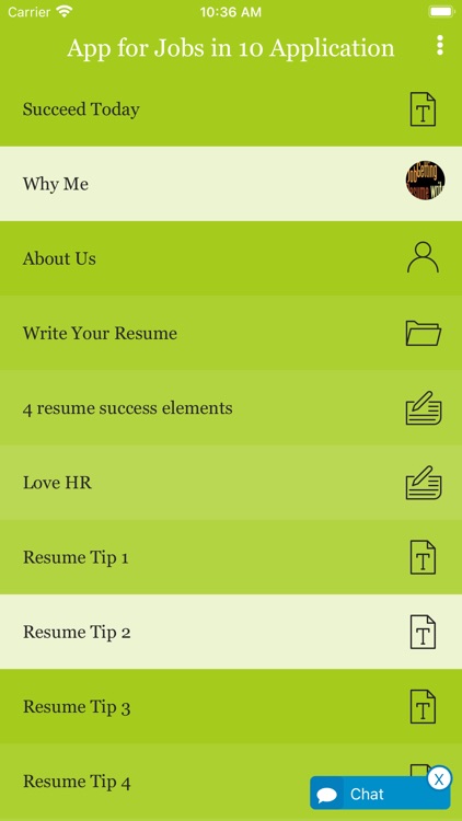 App for Jobs in 10 Application