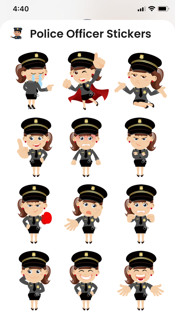Police Officers Stickers