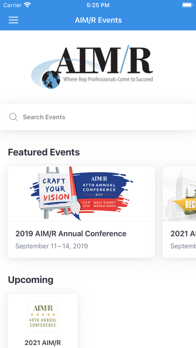 AIM/R Events screenshot 2