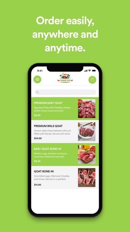 Farm2Cook Online Ordering