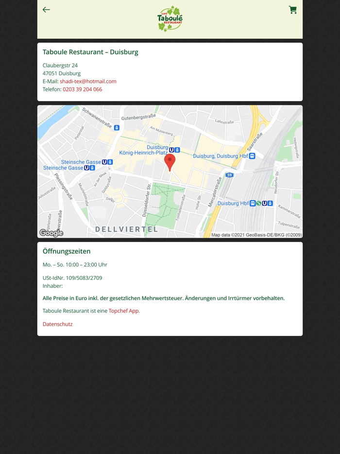 Taboule Restaurant Duisburg