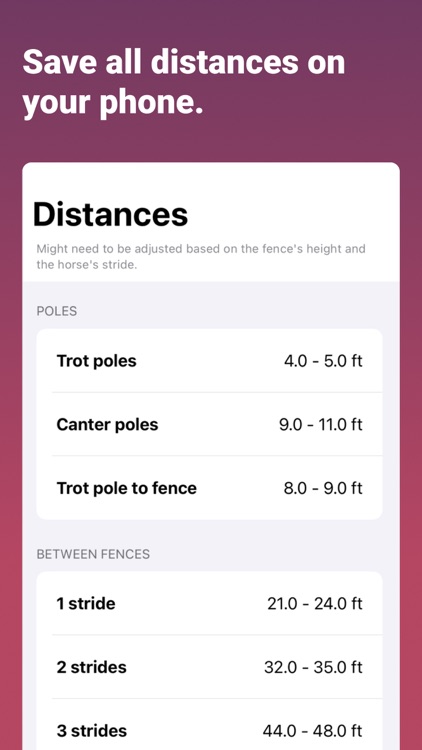 Jump distances