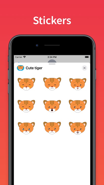 Cute tiger - stickers & emoji