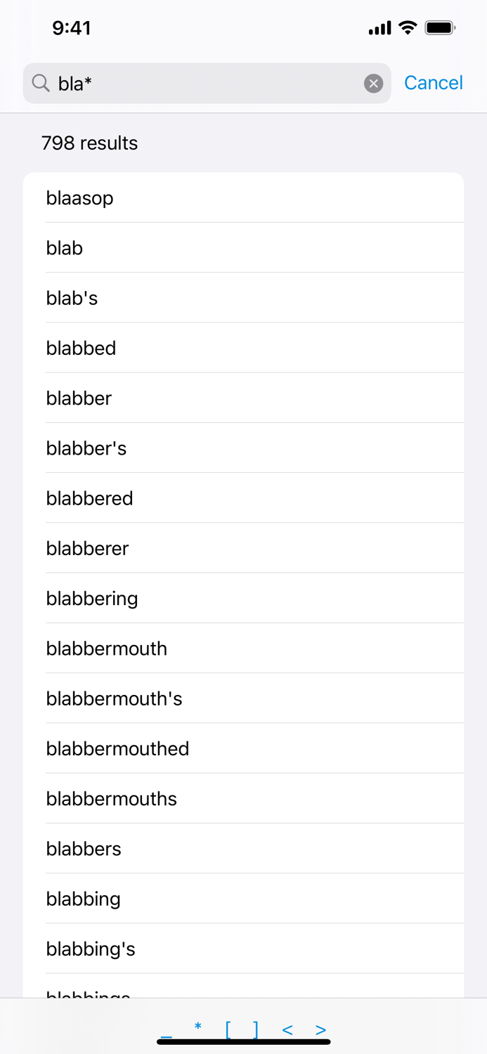 Blankfiller Word Search Tool