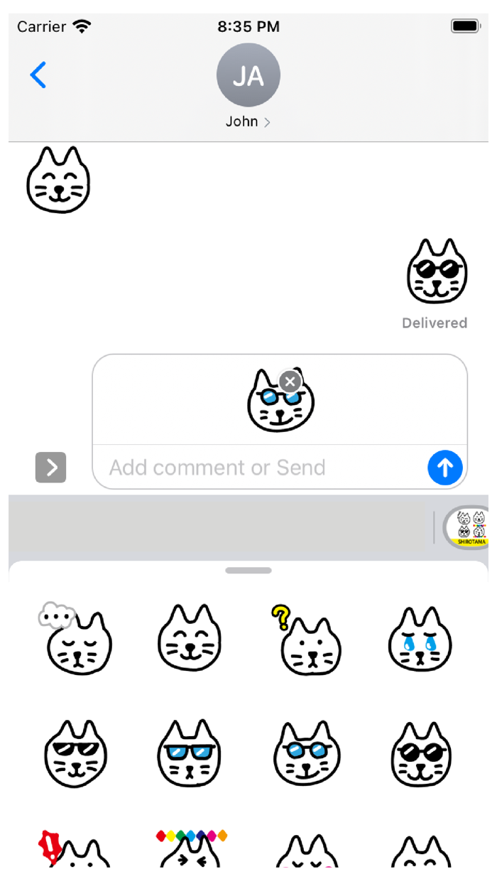 SHIROTAMA Cat 2 Sticker