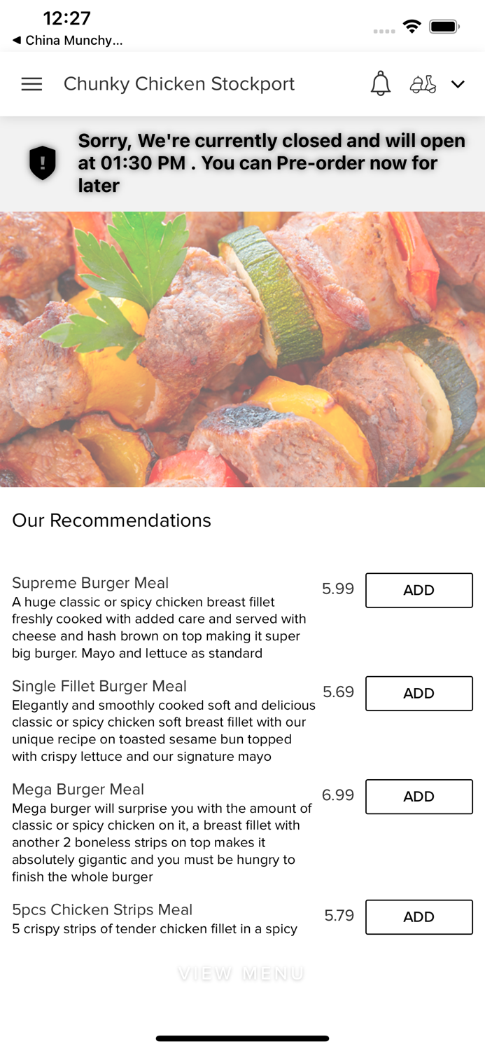 Chunky Chicken Stockport.