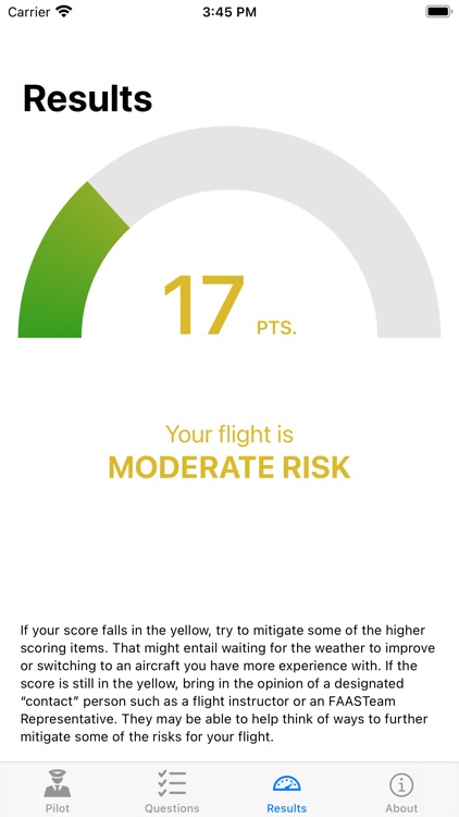 Flight Assessment of Risk Tool