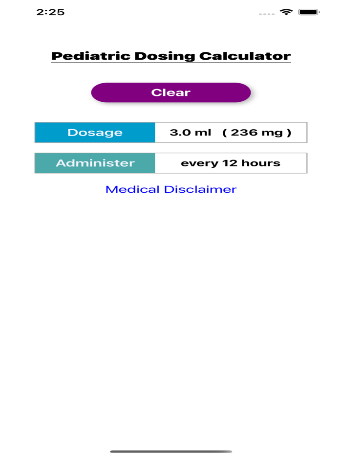 Peds Dose Calc