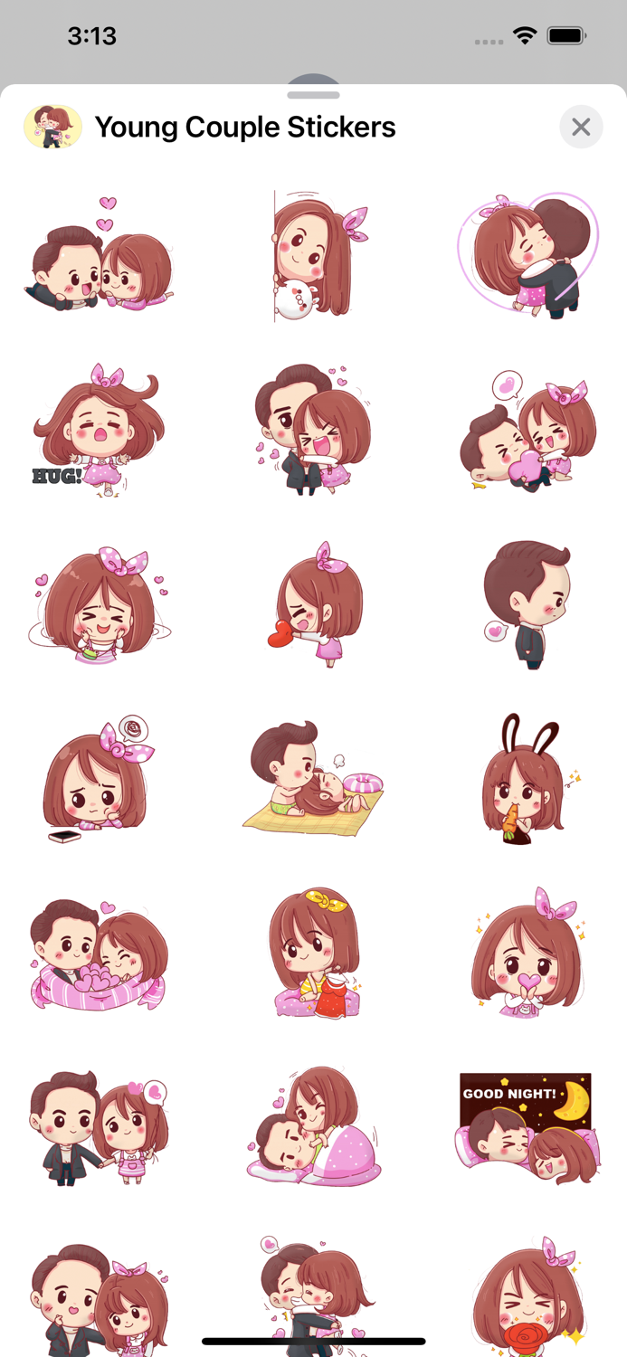Young Couple Stickers