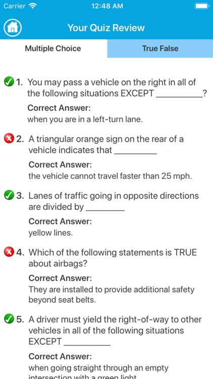 Driving Licence Quiz