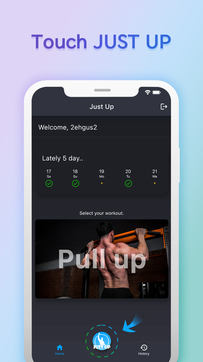 Just Up Auto Reps Counter