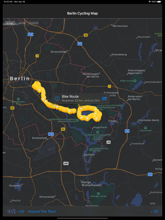 Berlin Cycling Map screenshot 3
