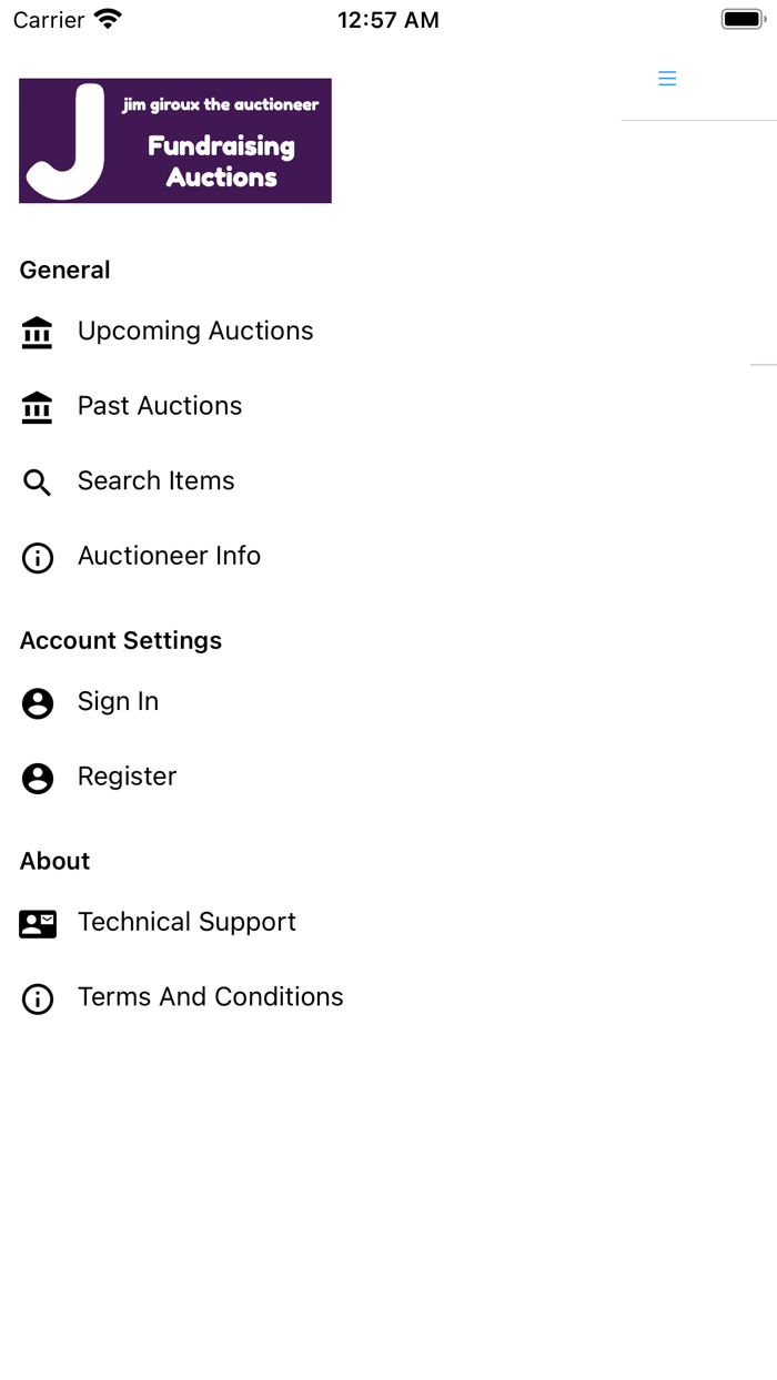 Jim Giroux the auctioneer