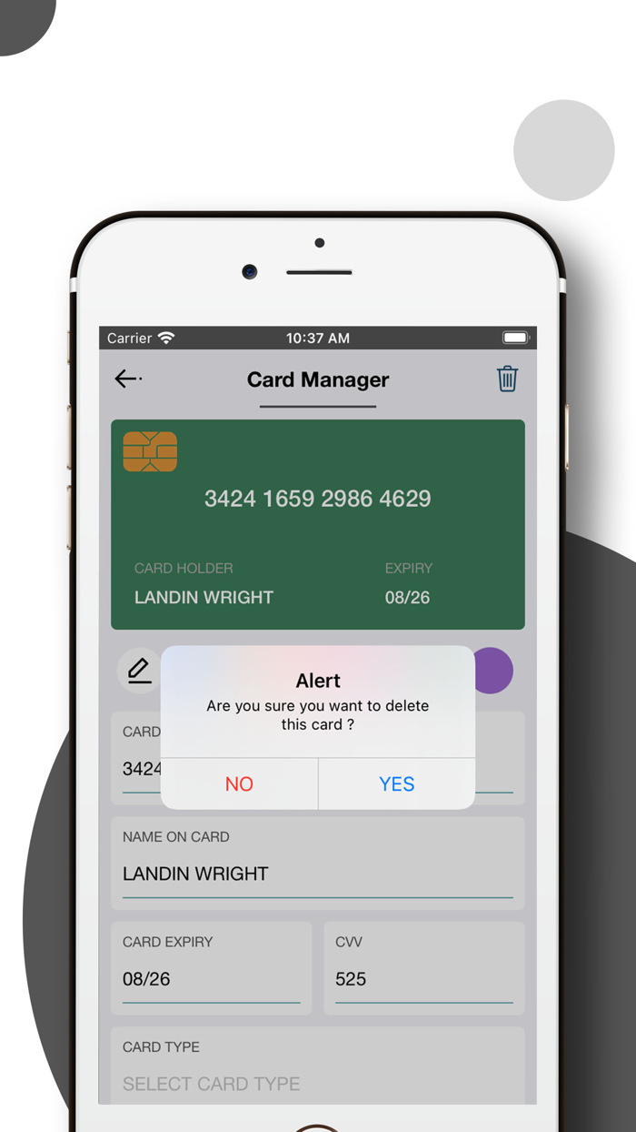Credit, Debit Card Manager