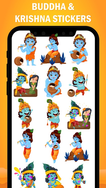 Buddha And Krishna Stickers