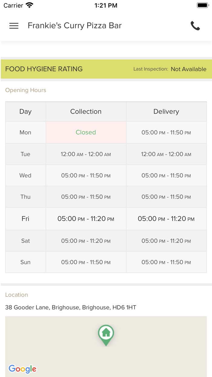 Frankies Curry Pizza Bar