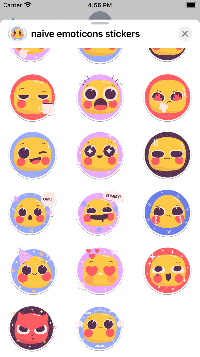Naive Emoticons Stickers Love