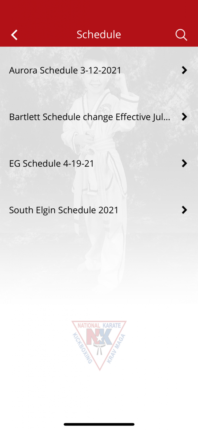 National Karate Schools