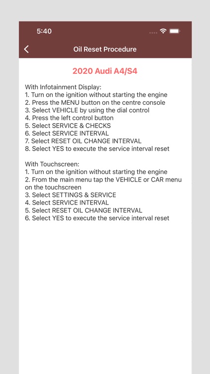 Reset Oil Service Pro screenshot-3