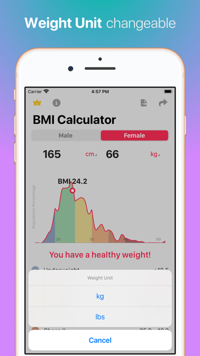 BMI Calculator - Mass Check screenshot 3