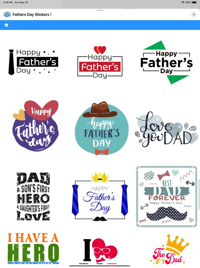 Fathers Day Stickers