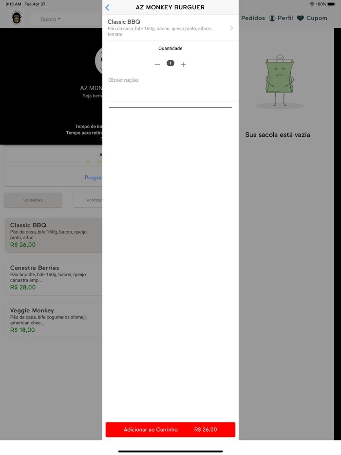 Az Monkey Burger Premium