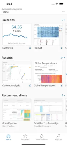 Screenshot 1 Tableau Mobile for BlackBerry iphone