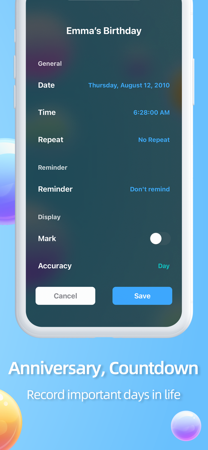 Time Tracker - Date Countdown