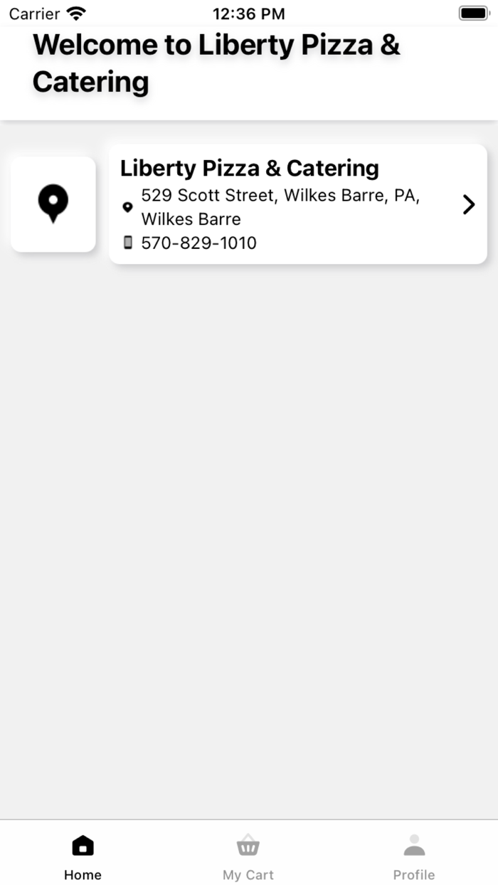 Liberty Pizza  Catering