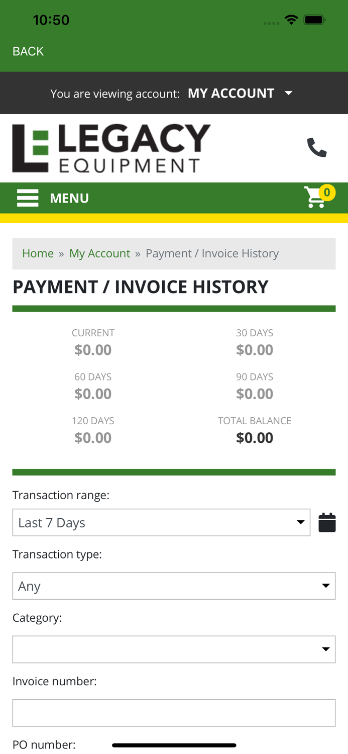 Legacy Customer Portal