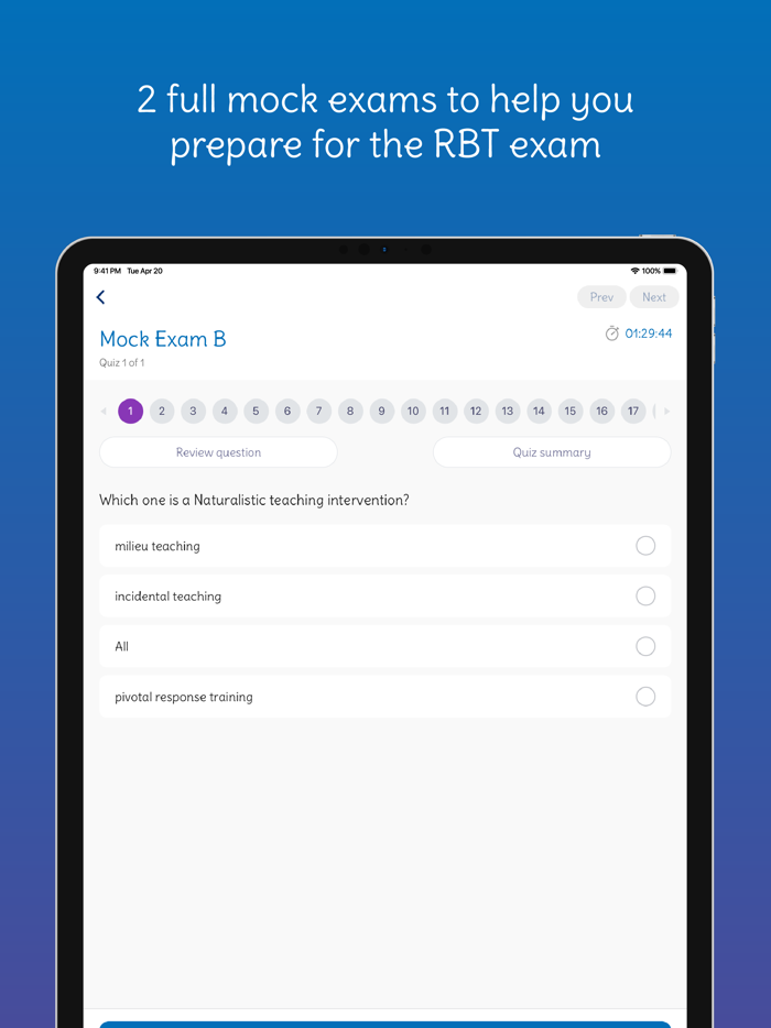 RBT training and study tools