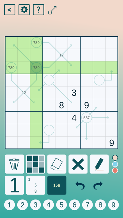 Arrow Sudoku screenshot 3