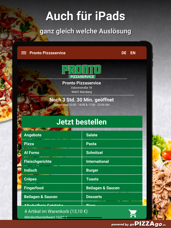 Pronto Pizzaservice Nürnberg screenshot 7