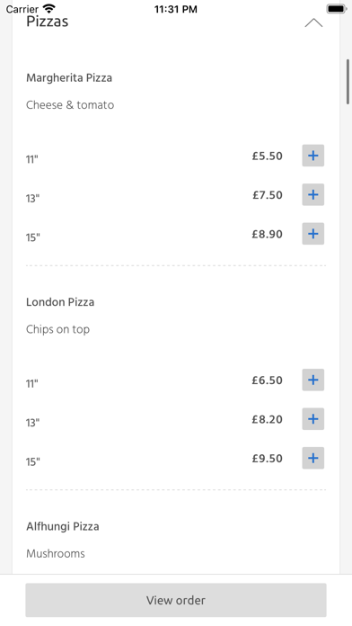 Basilico Pizza, York screenshot 3