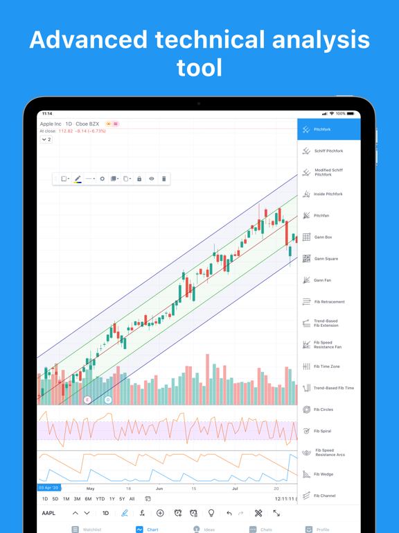 Trading View App Stock Charts and Trade Ideas for iPhone