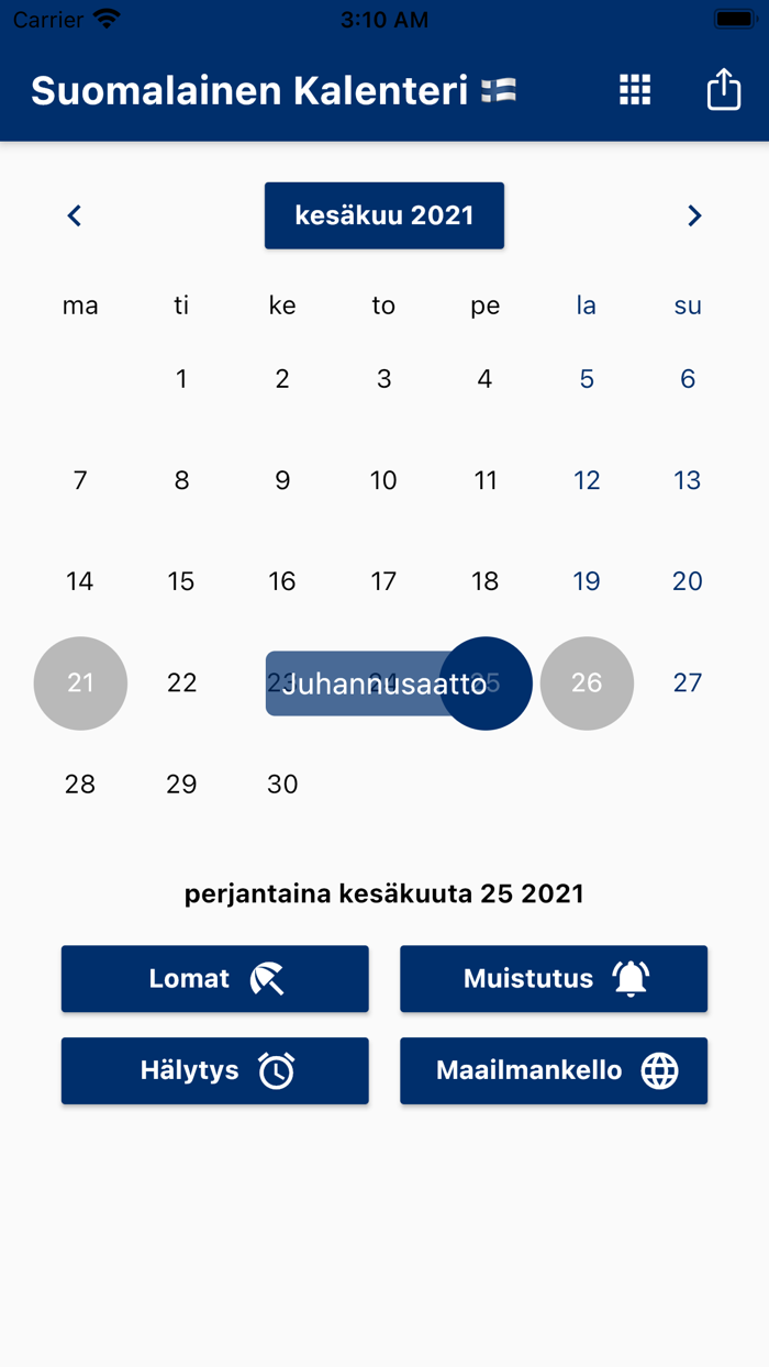 Suomen Kalenteri 2022