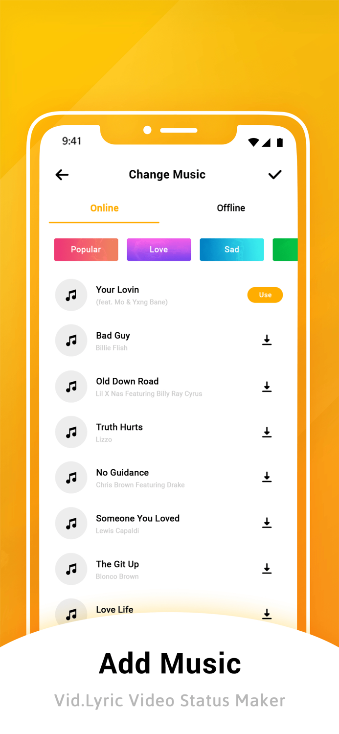 Vid.Lyric - Status Video Maker