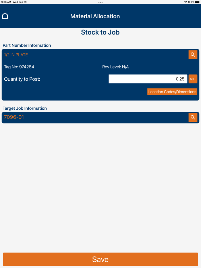 E2 MFG Material Allocation
