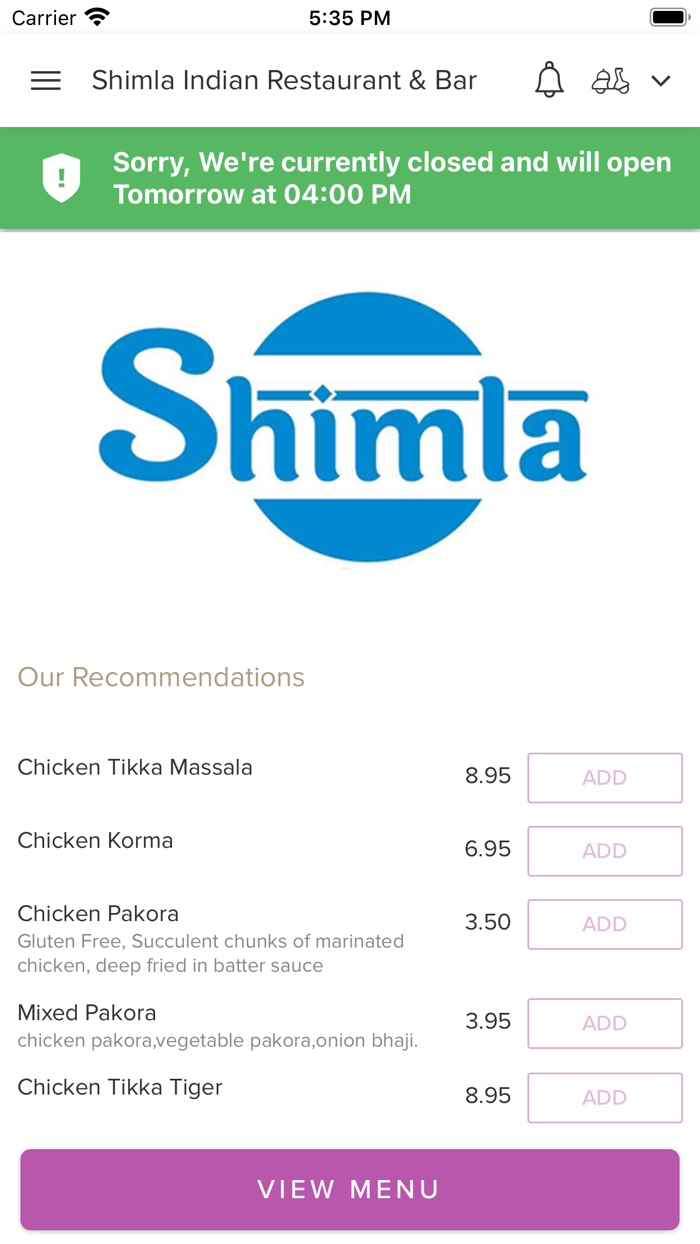 Shimla Indian Restaurant