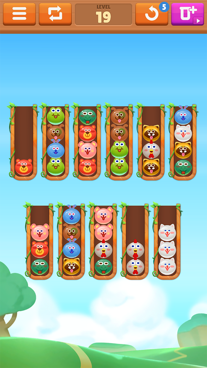 Animal Color Sort Puzzle