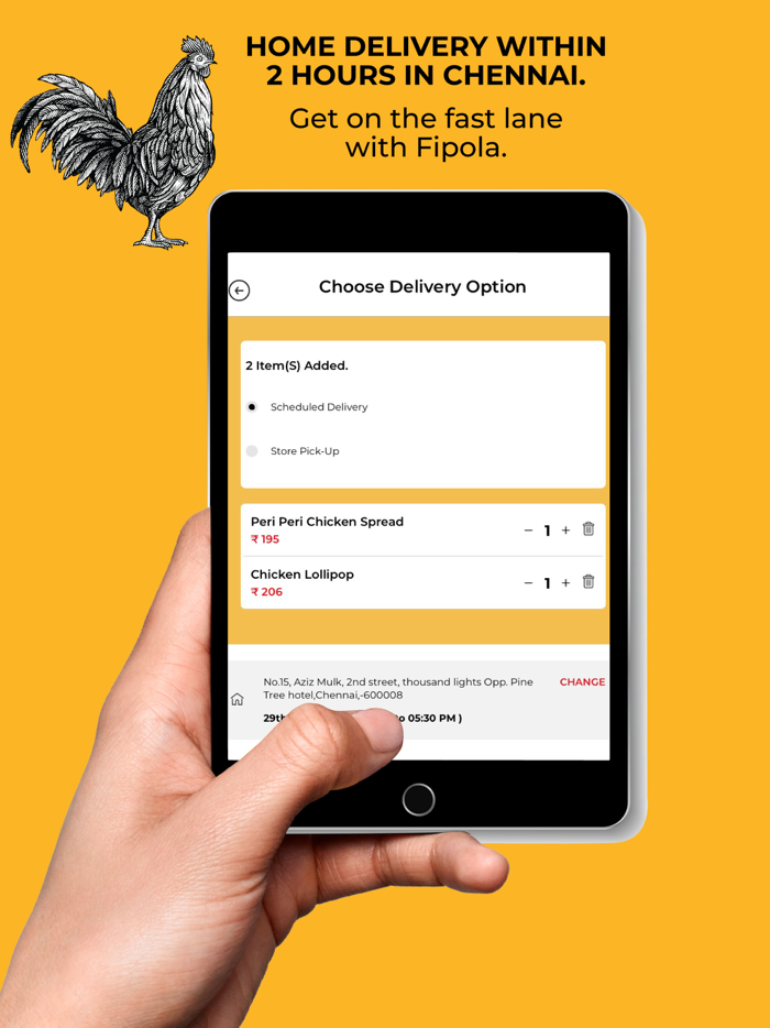 Fipola Fish, Chicken  Meat