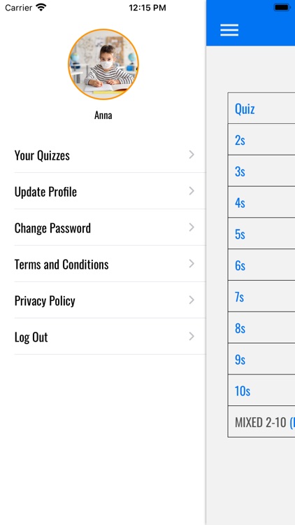 Multiplication Quiz Monitoring