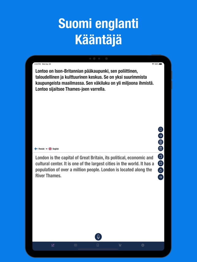 Suomi-englanti-kääntäjä App Storessa