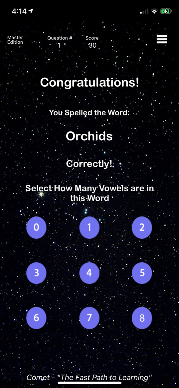 Master - Comet Spelling