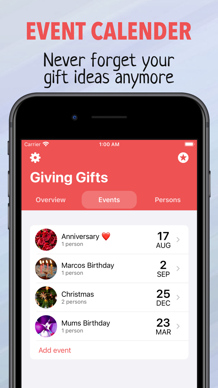 Giving Gifts - Idea Planner