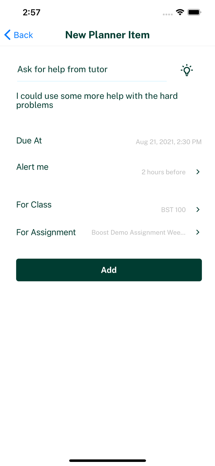 Boost - Assignment Reminders