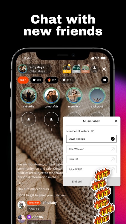 Spoon: Livestream chat & music