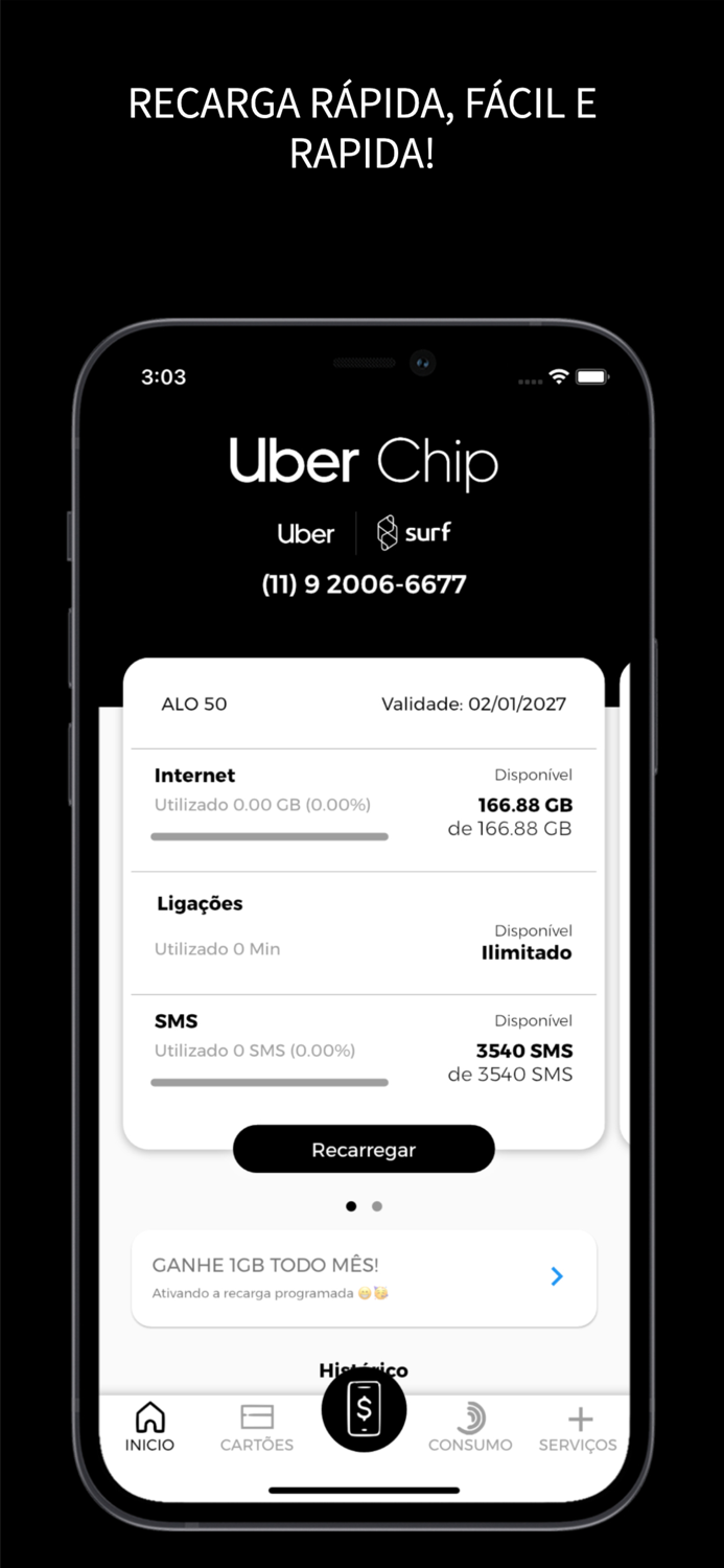 Uber Chip e Surf Telecom