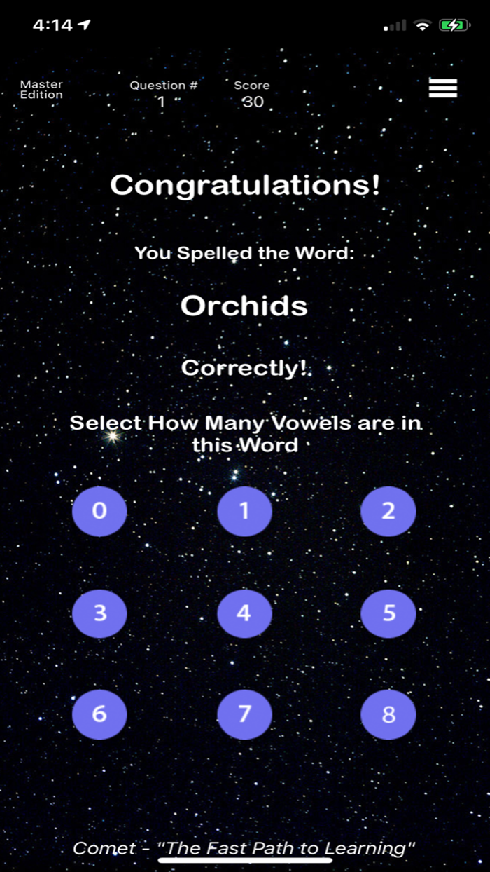 Master - Comet Spelling