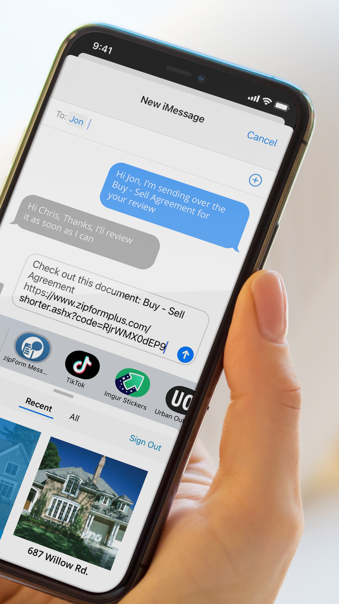 zipForm Elite Messaging App